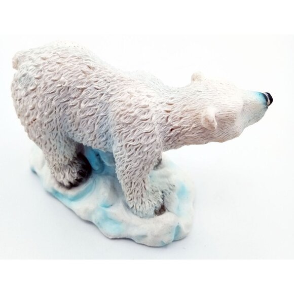 Polar Bear Figurine On Iceberg White Resin Sculpture Greenbrier International - Picture 14 of 14